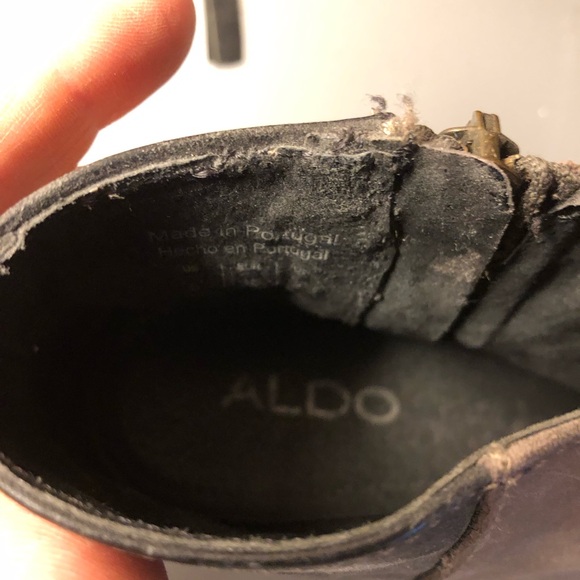 Aldo zip two tone shoe bootie. Size 5. Colours black and grey. - Picture 5 of 6